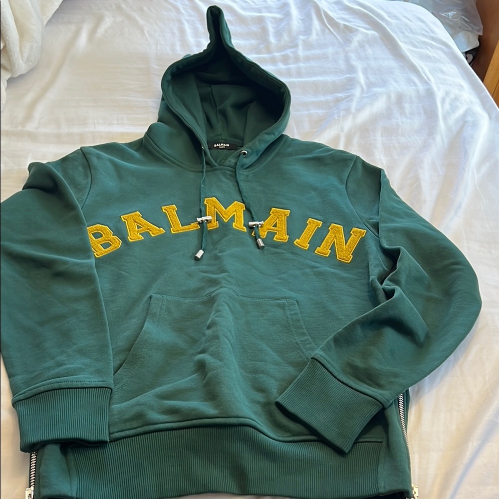 Balmain Green Hoodie for Men